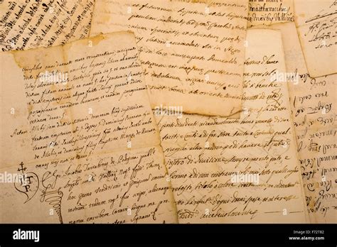 Pile Of Old Vintage Manuscripts Stock Photo Royalty Free Image