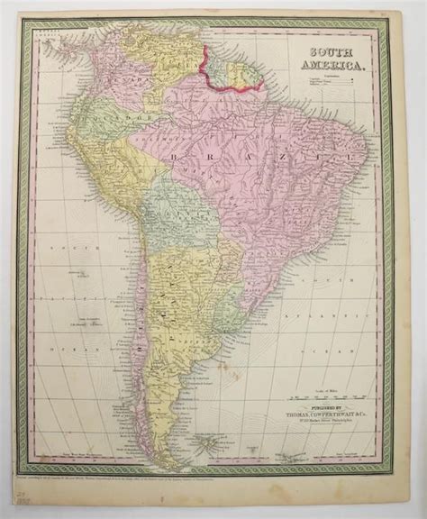 An Antique Map Of South America