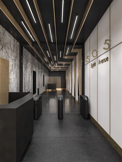 Midtown Lobby — Br Design Associates Office Ceiling Design Office