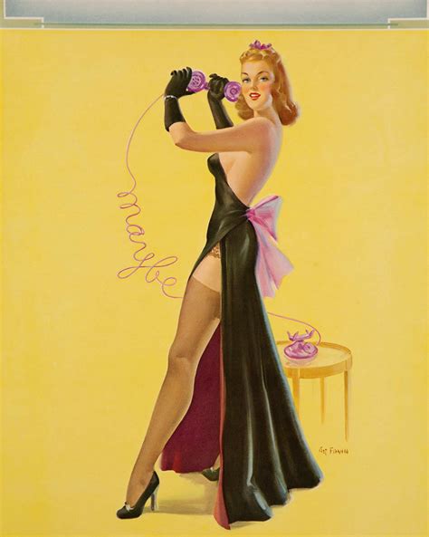 Vintage 1940s Pin Up Poster By Art Frahm Gossip Girl Is The Etsy