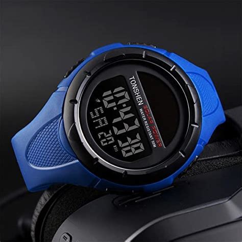 tonshen unisex large dial multifunction outdoor military digital sport solar watch