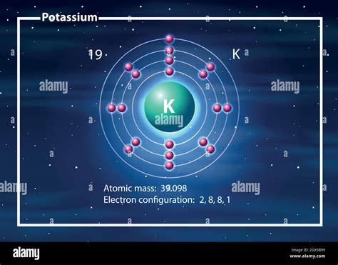 A Potassium Atom Diagram Stock Vector Image And Art Alamy