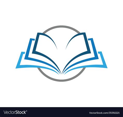 Open Book Education Logo Image Symbol Design Vector Image