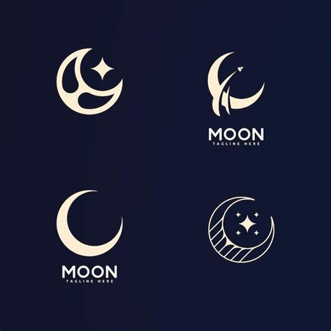 Premium Vector Moon Logo Vector Icon Design Template