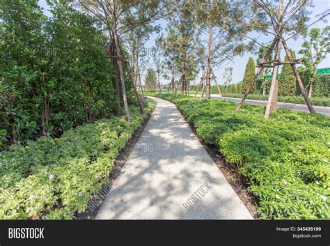 Walkway Park Beautiful Image And Photo Free Trial Bigstock