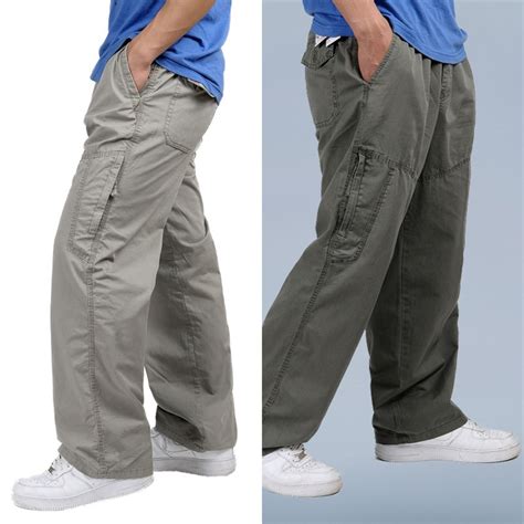 Rosicil Summer Men Pants Lightweight Cotton Tactical Cargo Pants
