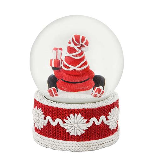 Gnome Santa Claus Snow Globe Wind And Weather