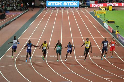 The shortest common outdoor running distance. Usain Bolt beaten by Justin Gatlin in final 100-meter race ...