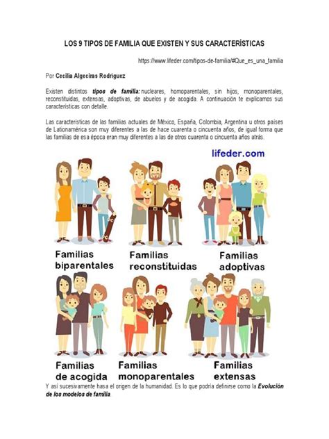 Tipos De Familias Que Existen