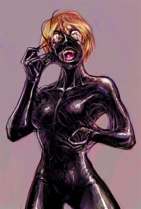 Ann Weying Venom Marvel Marvel Spider Man Series Arthropod Girl Brown Hair Mask Skin