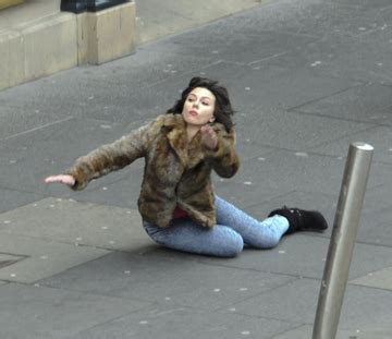 We knew there was a paparazzi following us around. Scarlett Johansson Falling Down | Know Your Meme