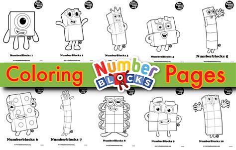 numberblocks printable coloring pages coloring pages fun printables