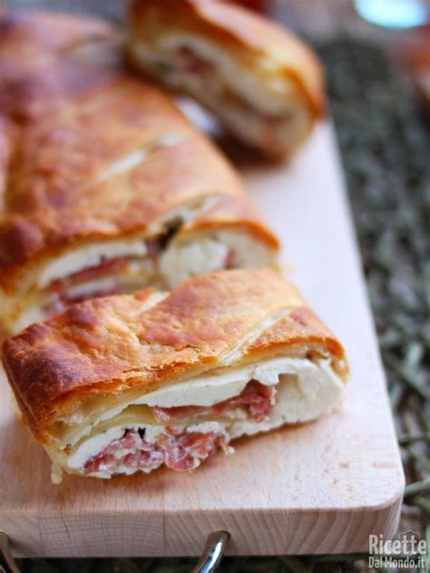 Rustico di pasta sfoglia con ricotta e salame | Ricetta ...