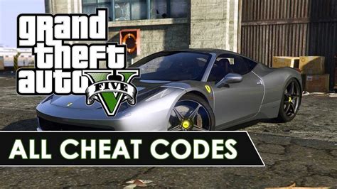 Cars In Gta 5 Cheats All The Pcconsoles Gta 5 Cheats For Cars
