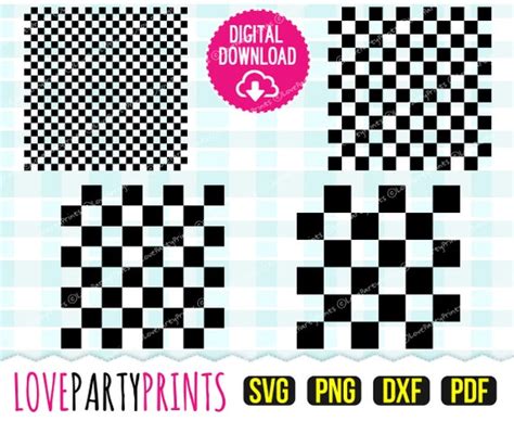 Checkered Pattern Svg Dxf Png Pdf 12x12 With Etsy