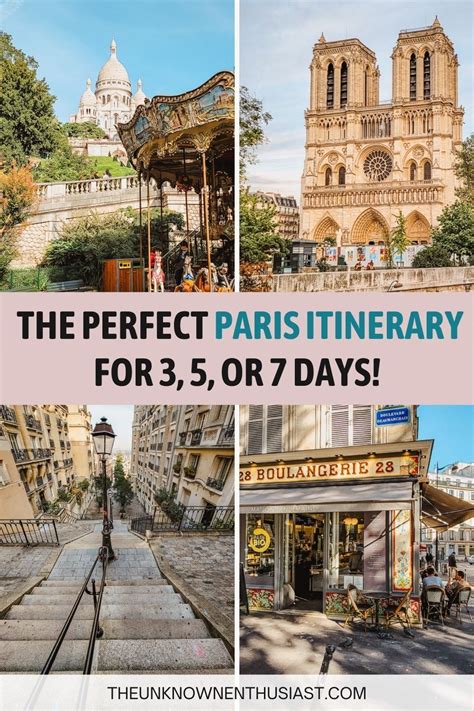 The Perfect Paris Itinerary For 3 5 Or 7 Days Paris France Travel