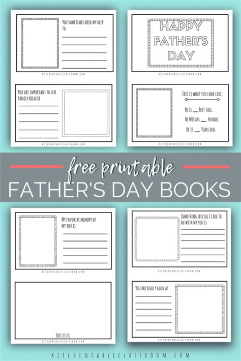 Free Printable Father S Day Memory Books Diy Father S Day Book Father S Day Printable Father