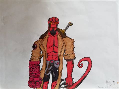 Hellboy Finished By Teddrawsthings On Deviantart