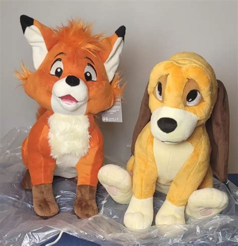 Disney Store The Fox And The Hound 13 Tod Plush And 12 Hound Copper Plush Lot 35 00 Picclick