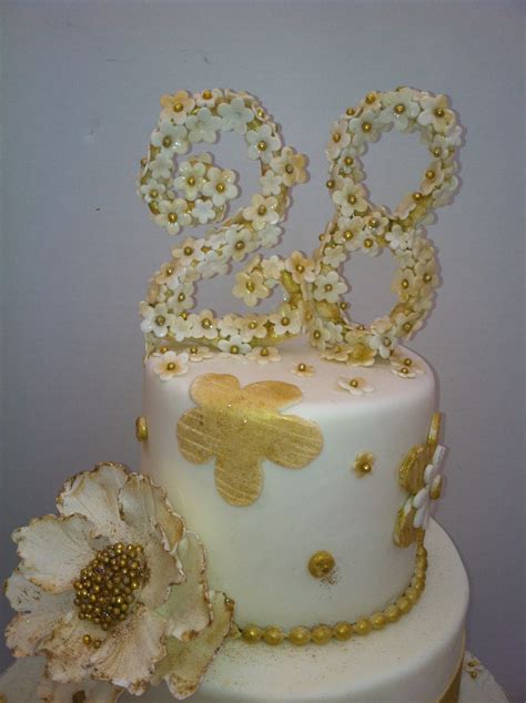 Gold Birthday Cake