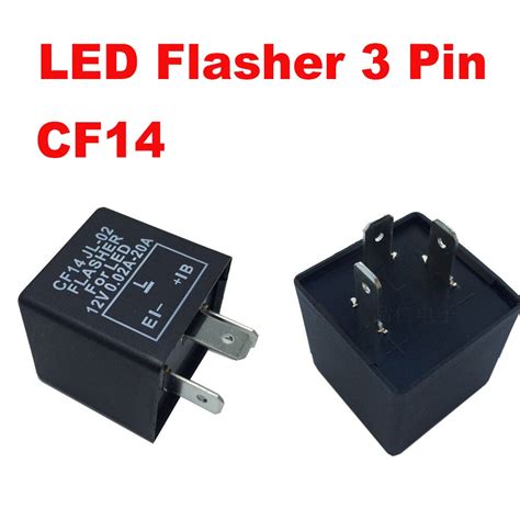 2 Piece 3 Pin 12v Cf14 Electronic Led Flasher Relays For Car Led