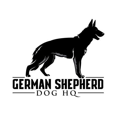 The German Shepherd Dog Logo Is Black And White