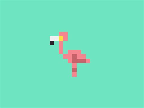 Pixelated Flamingo By Maaambo On Dribbble