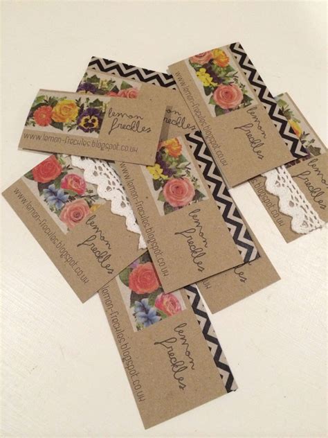 Homemade Craft Business Cards Rickie Paris