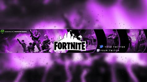 Fortnite Banner Wallpapers Wallpaper Cave Youtube Banner Template My