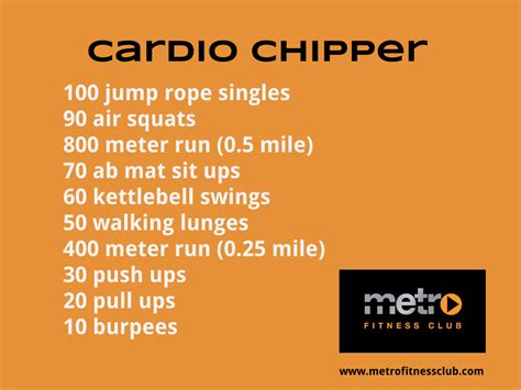 Cardio Chipper Workout And Follow Us On Pinterest Workout Fitness Club