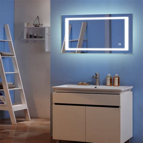 Zimtown Wall Mirror Light Strip Touch Led Bathroom Mirror 40x24