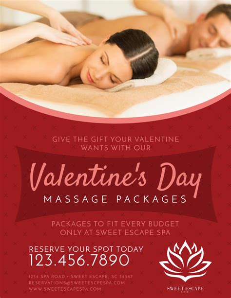 Valentines Day Massage Packages Flyer Template