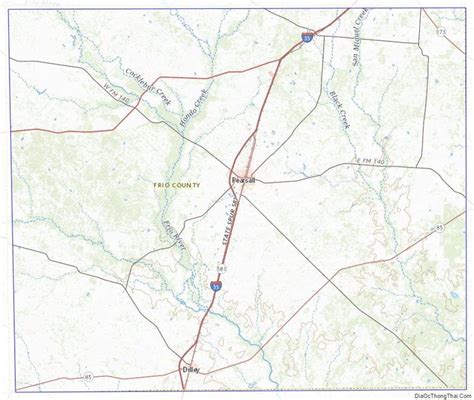 Topographic Map Of Frio County Texas Texas