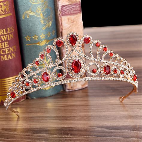 Diezi 3 Colors Fashion Baroque Luxury Crystal Bridal Crown Tiaras Light