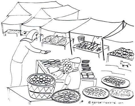 Gambar Kartun Pasar Retorika