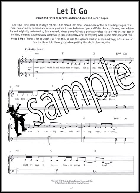 Really Easy Piano Disney Hits Sheet Music Book Frozen Wall