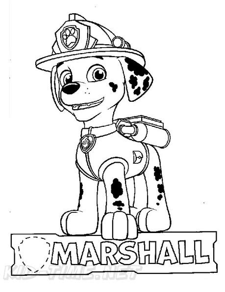 This collection of free paw patrol coloring pages for kids are here to bring you some heroic and adorable coloring action! Marshall Paw Patrol Coloring Book Page | Free Coloring ...
