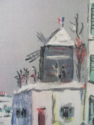 Maurice Utrillo Montmartre Le Cabaret Du Lapin Agile Lithographie