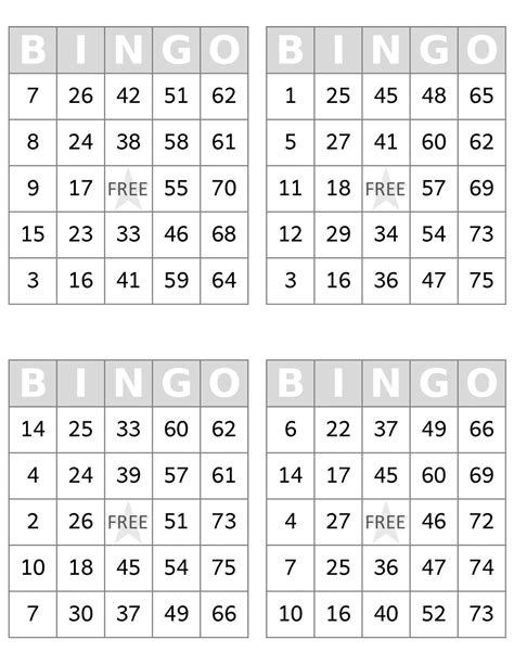 2000 Bingo Cards Pdf Download 1 2 And 4 Per Page Instant Printable