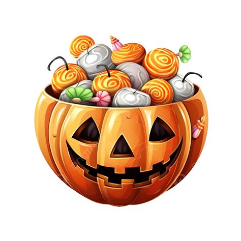 Trick Or Treat Candies Inside Pumpkin Design Halloween Scary Theme Halloween Candy Halloween