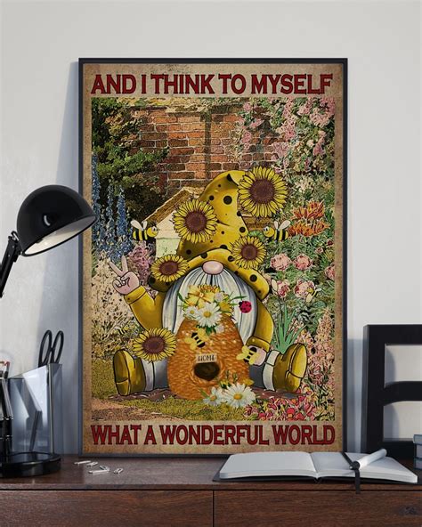 Beekeeping Poster And I Think To Myself What A Wonderful World T