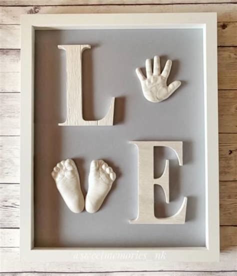 Diy Hand And Feet Casting Kit For Baby Love Frame Nursery Decor