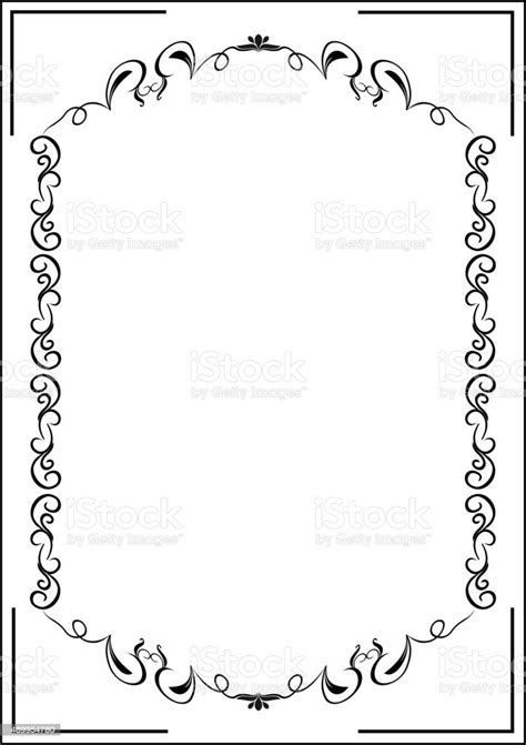 Blank Floral Frame Border Stock Illustration Download Image Now