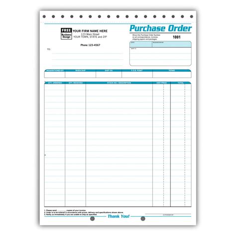 Purchase Order Business Forms | Free Shipping