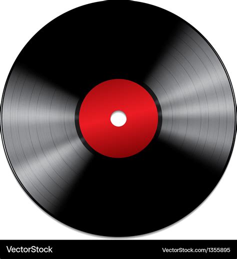 Black Vinyl Record Isolated On White Background Vector Image