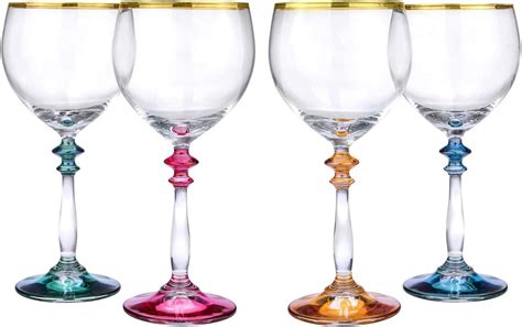 Cristalleria Fratelli Fumo Italian Crystal Wine Water Beverage Glasses 24 Kt