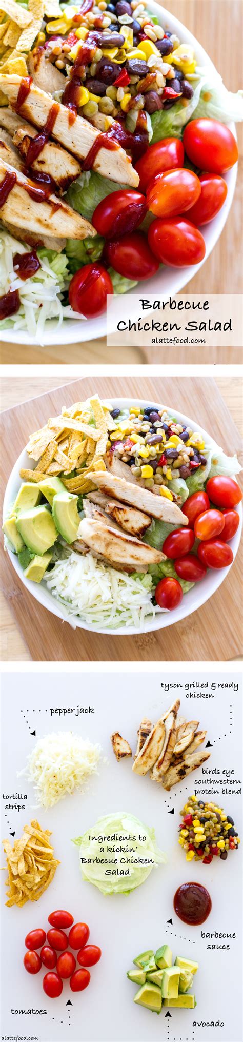 Grilled teriyaki chicken features marinated chicken thigh filets that are grilled to perfection then sliced to order and served with our sweet and savory sauce. Barbecue Chicken Salad | Tyson chicken recipes, Dinner ...