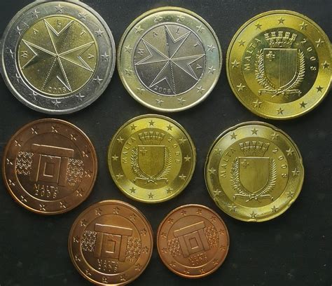 Malta Set De Euro Com 8 Moedas Fc Estimativa 800