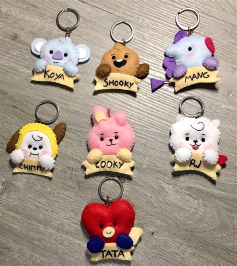 Bt21 Keychain Etsy