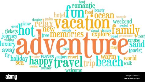 Adventure Word Cloud On A White Background Stock Vector Image And Art Alamy